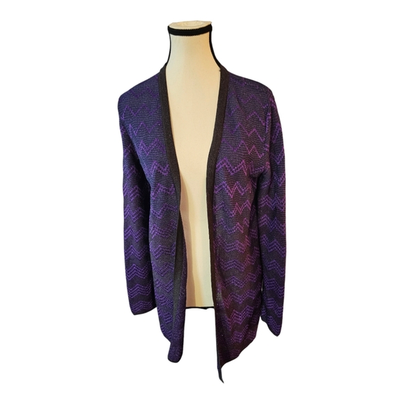 Missoni Purple Zigzag Cardigan - Picture 1 of 11